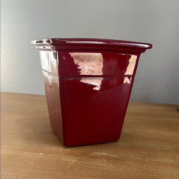 Other - SMITH & HAWKEN Ceramic Tall Pot Planter Patriotic Red 4.75” Tall